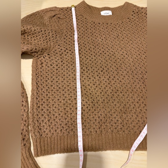Wilfred (Aritzia) Open Knit Crop Alpaca Blend Sweater – Medium - Picture 9 of 10